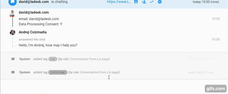 Real-time typing view example