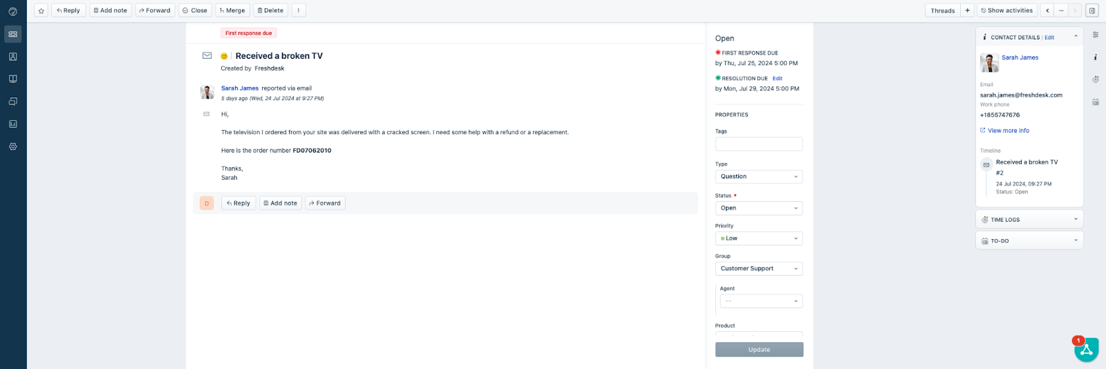 HubSpot's ticketing omgeving