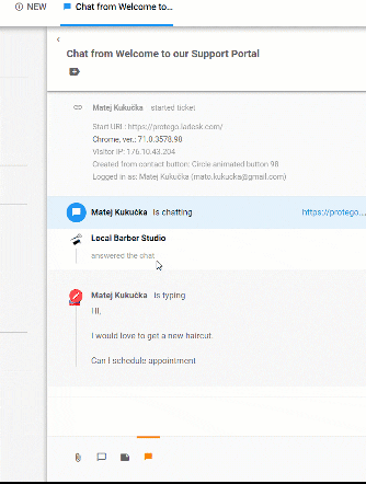 Real-time typingweergavefunctie