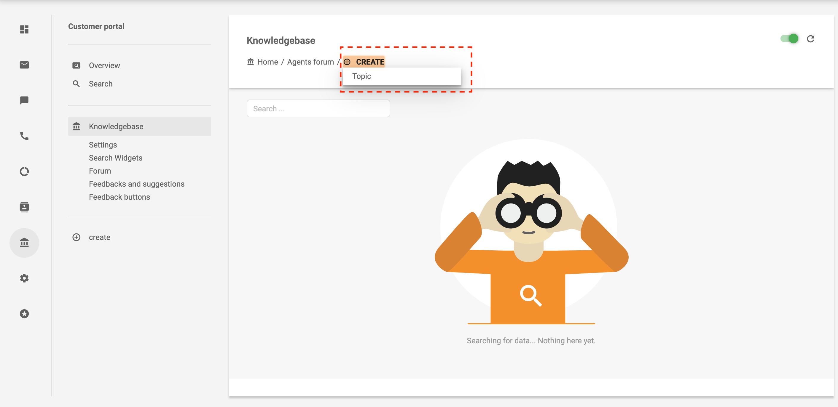 Onderwerp maken in agentforum