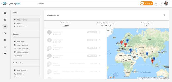 LiveAgent chat overzicht demografie