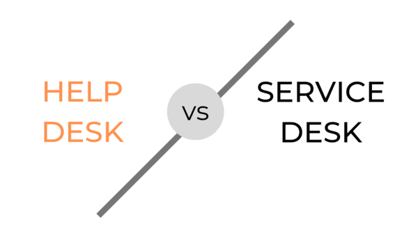 Illustratie van helpdesk vs servicedesk
