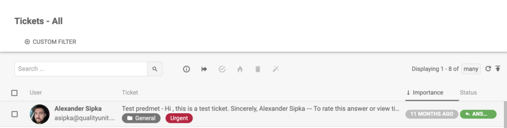 LiveAgent - urgent tag op een ticket