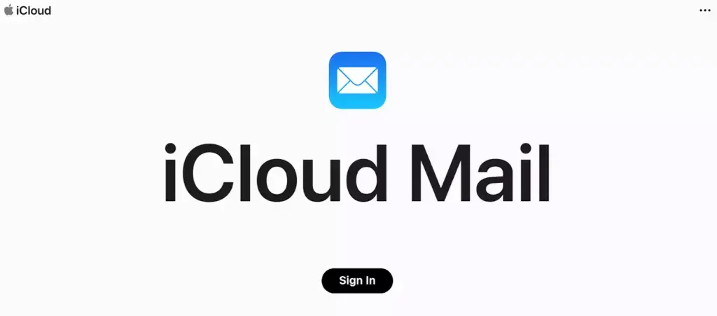 iCloud Mail-startpagina