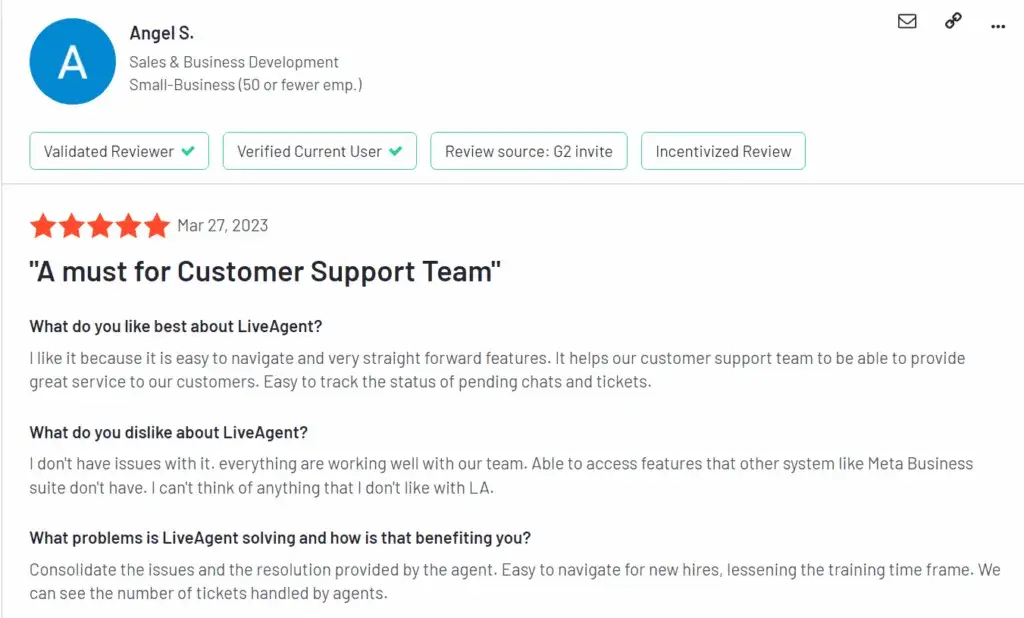 G2 - LiveAgent Reviews & Product Details