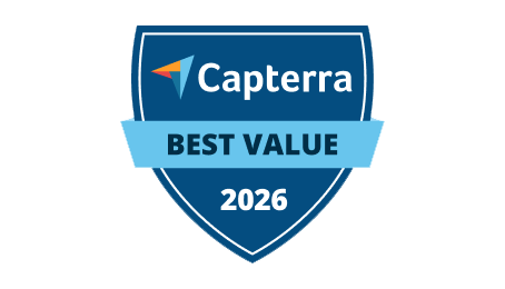 Capterra Best Value badge in de categorie Customer Support 2026