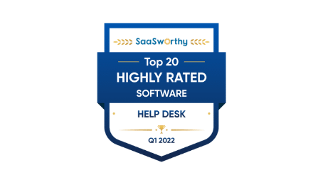 Zeer goed beoordeelde Helpdesk Software Q1 2022