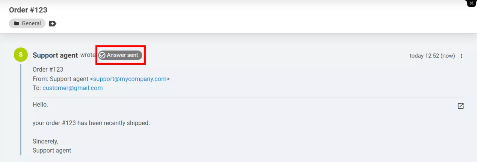 LiveAgent - Answer delivery status-indicator