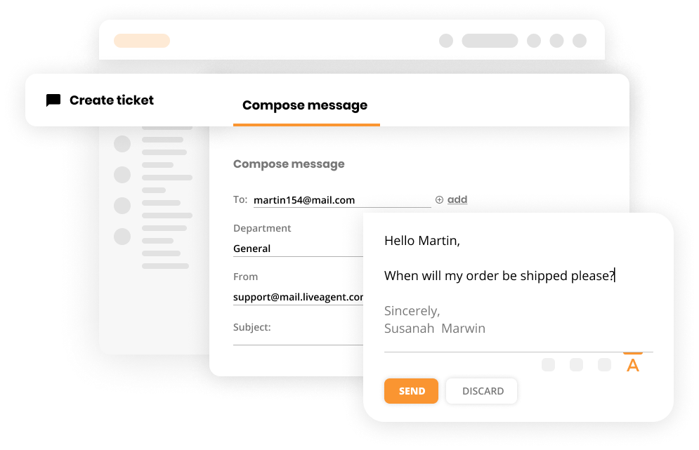 Maak een ticket in Help desk software - LiveAgent
