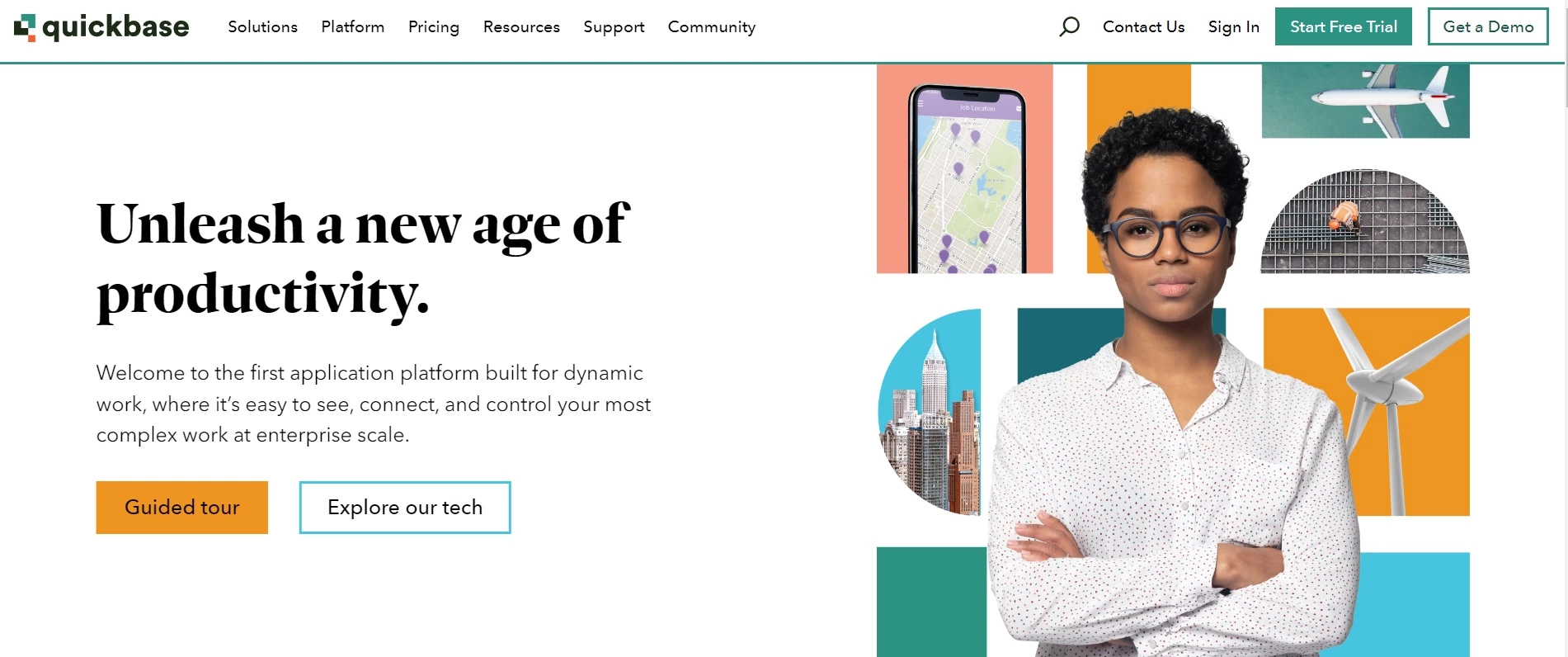 Quickbase's startpagina - verbind en beheer uw complexe projecten zonder enige codeerervaring