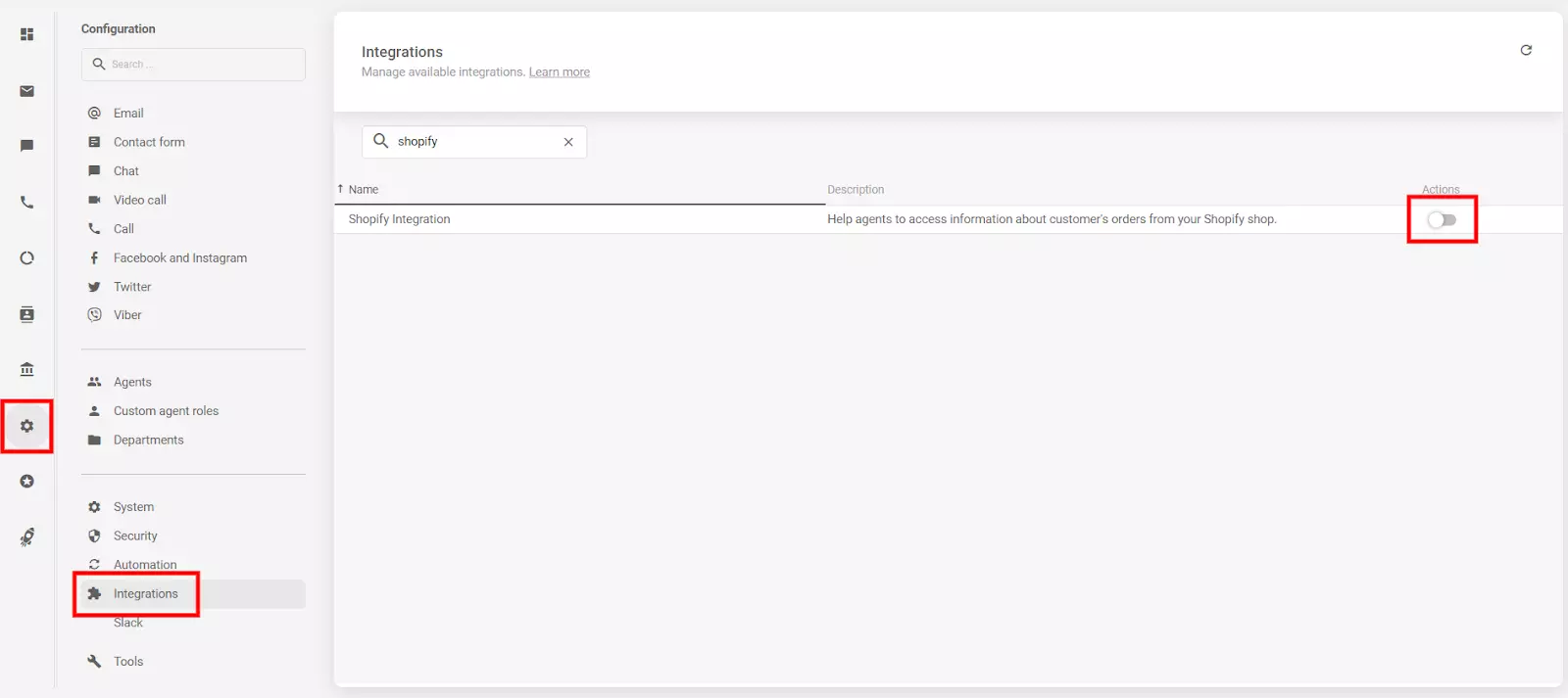 How to activate Shopify integration with LiveAgent