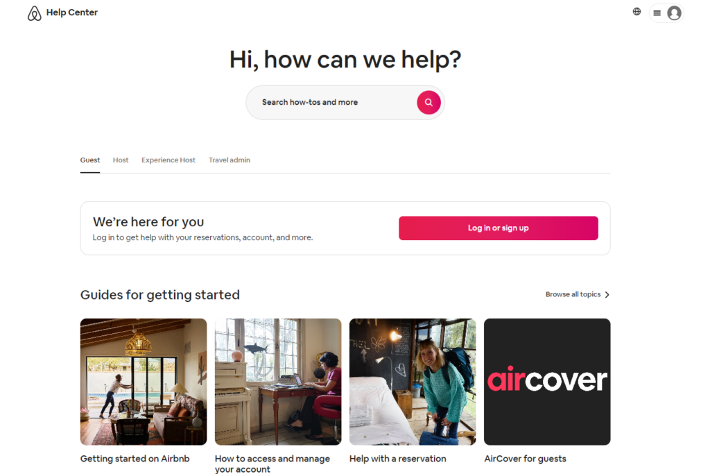 Airbnb helpcentrum