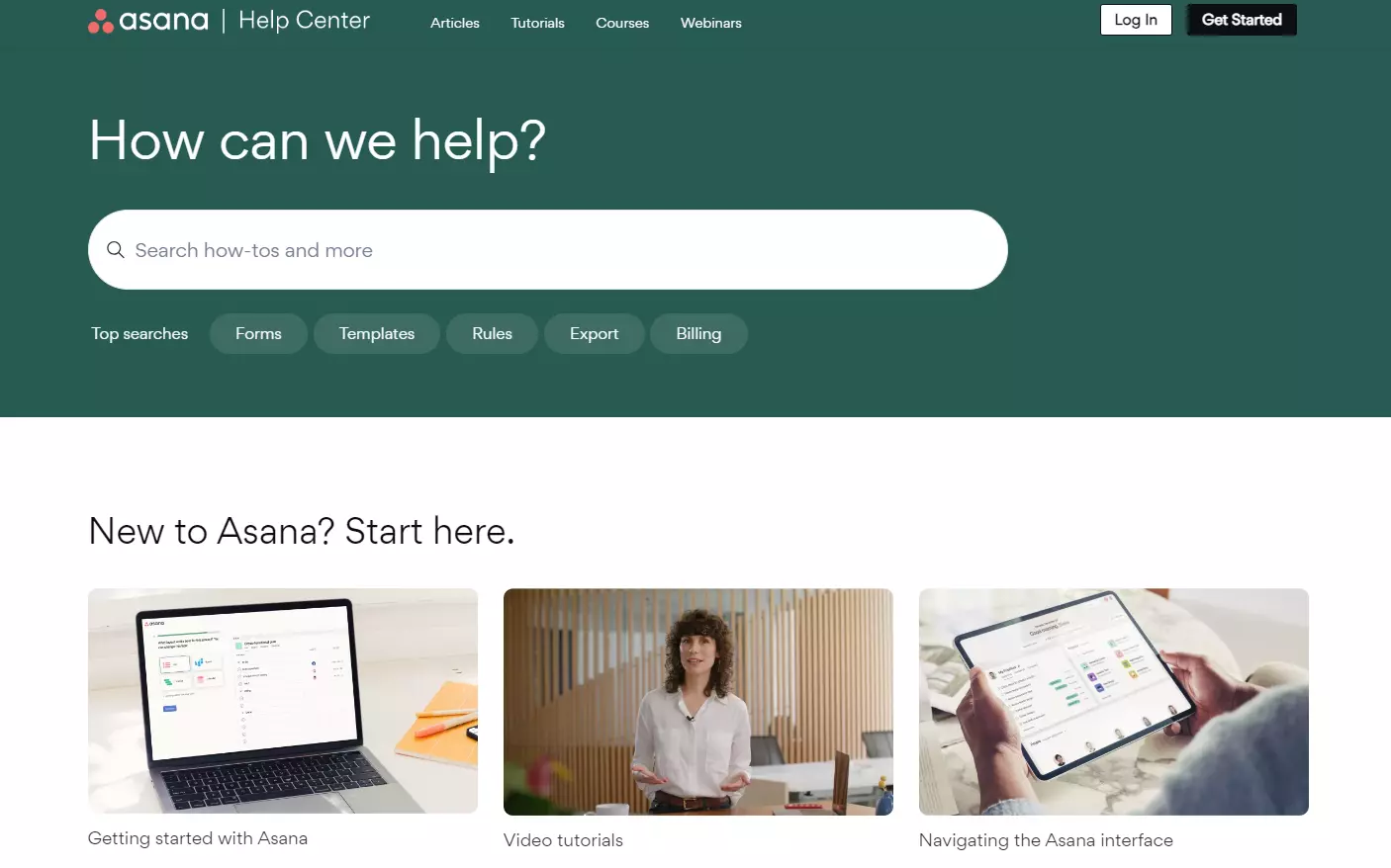 Asana helpcentrum