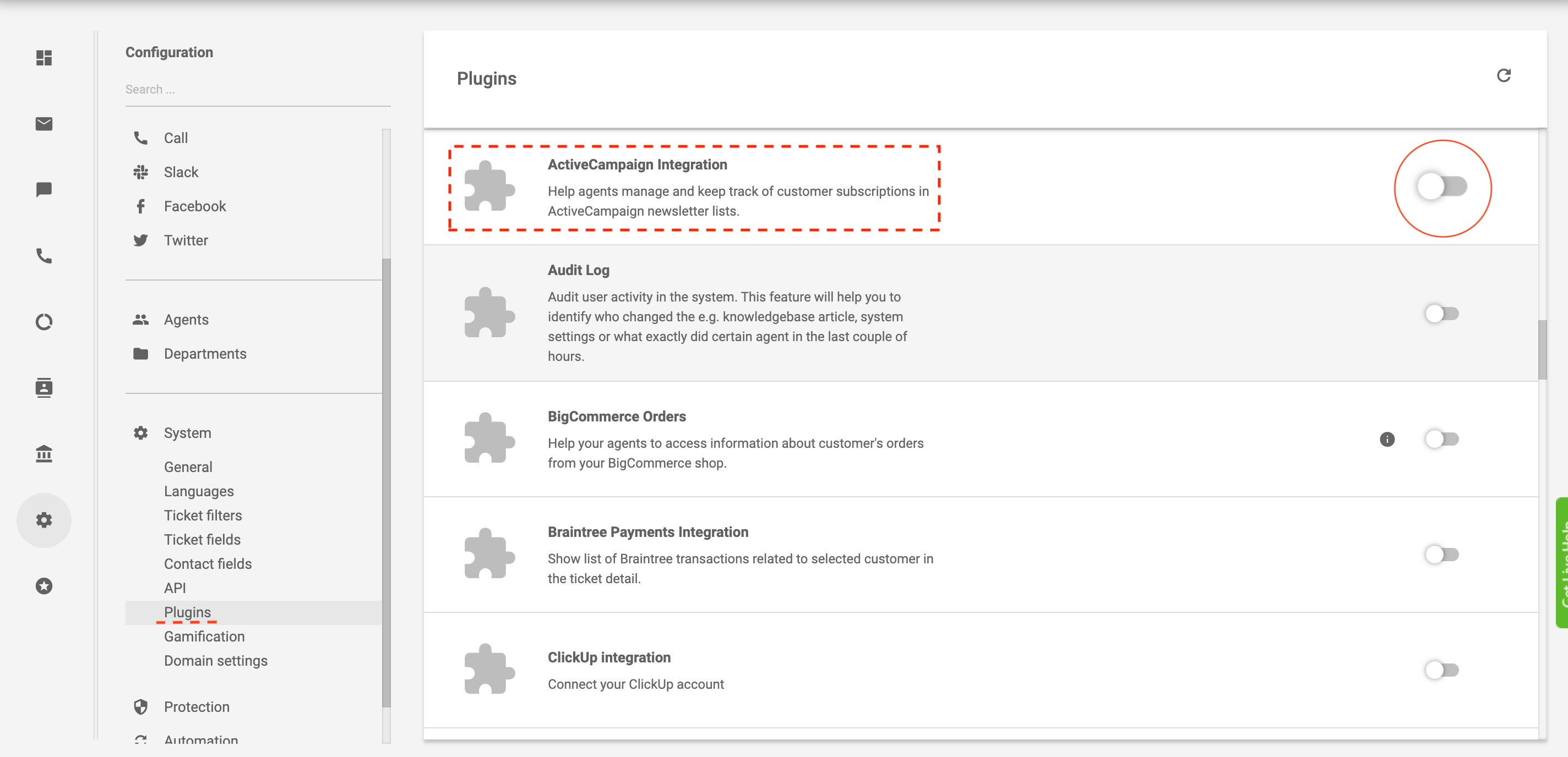 voorbeeld van e-mailautomatisering integratie in LiveAgent