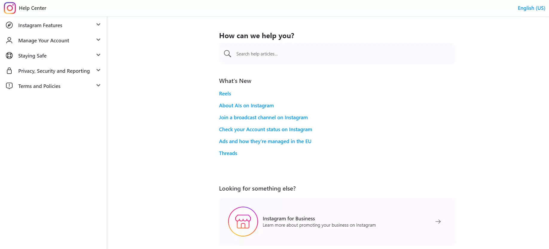 Instagram helpcentrum