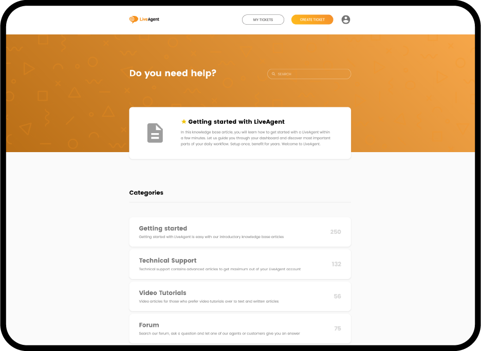 LiveAgent's interne kennisbank