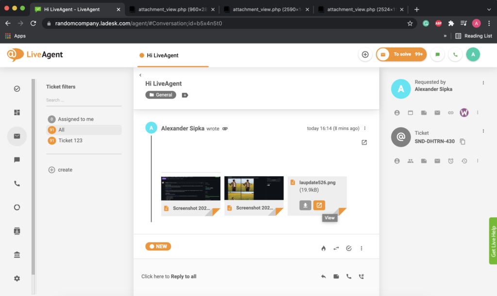 Bijlagen in webbrowser geopend in meerdere tabbladen