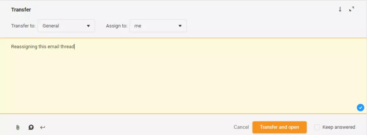 Een e-mailthread opnieuw toewijzen in LiveAgent