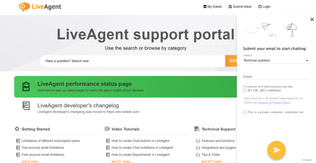 LiveAgent kennisbank supportportaal