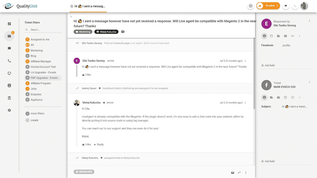 Help desk tool die helpt bij het handhaven van de reputatie op social media