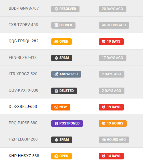 Nieuwe ticketstatus pictogrammen op LiveAgent
