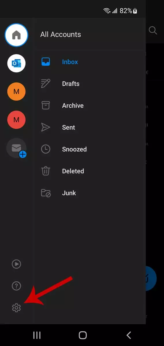 Outlook e-mailthreading op mobiele apparaten, stap 2