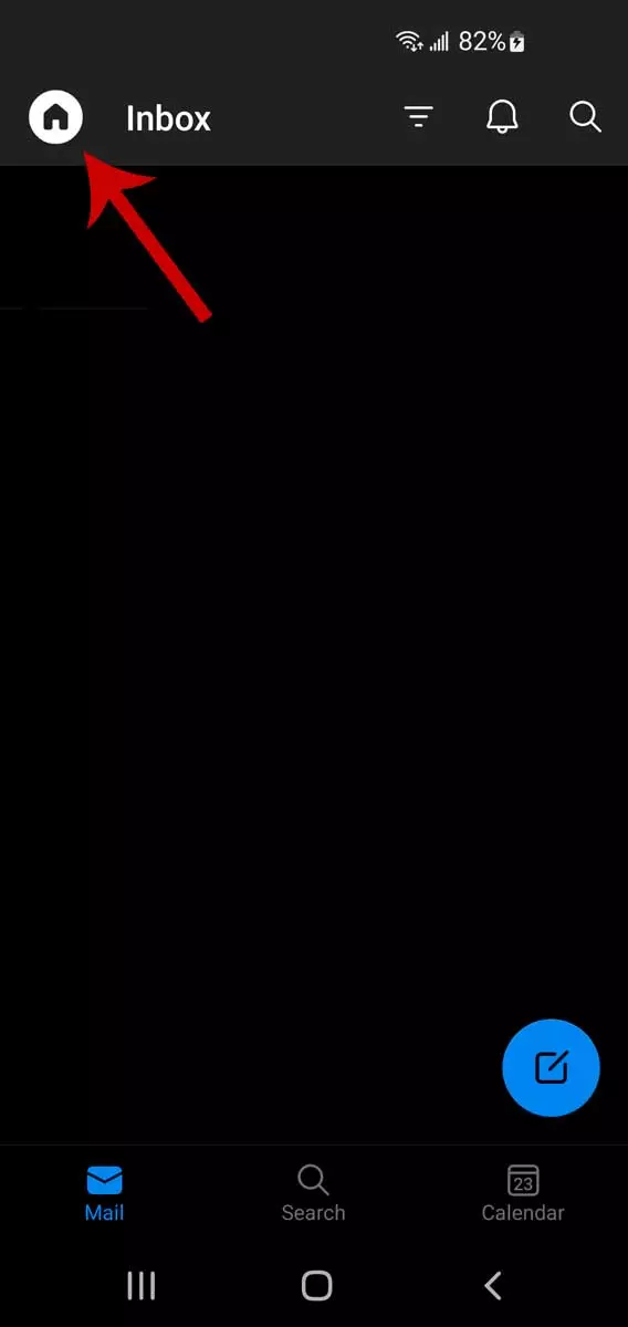 Outlook e-mailthreading op mobiele apparaten, stap 1