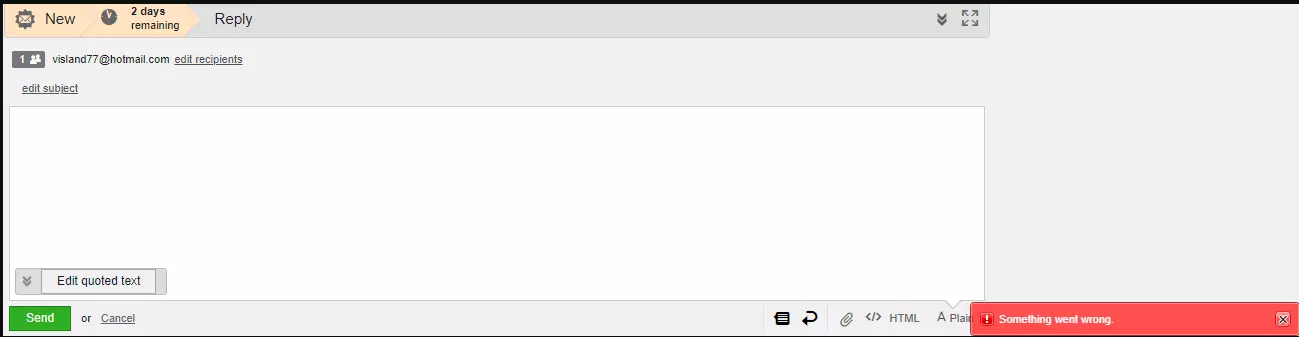 Ongeldige e-mailsjabloon opslaan
