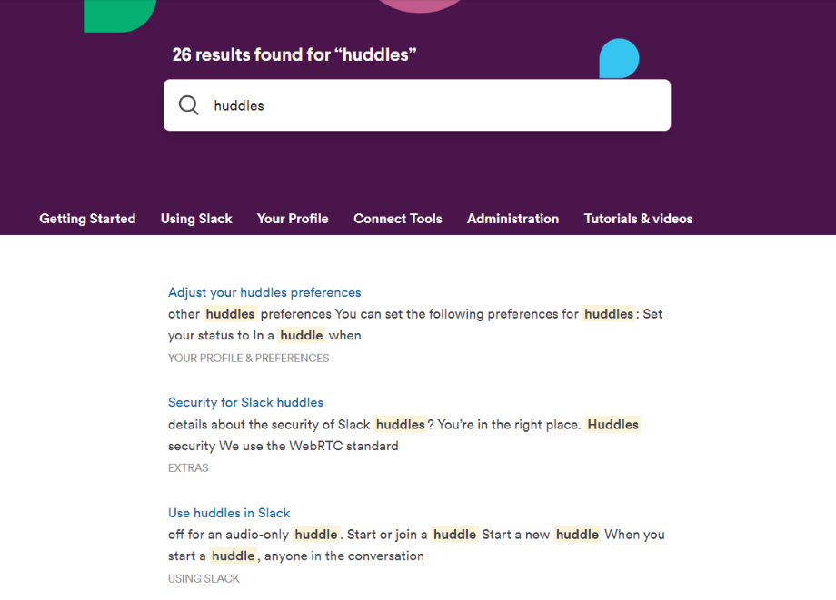 Slack zoekfunctionaliteit