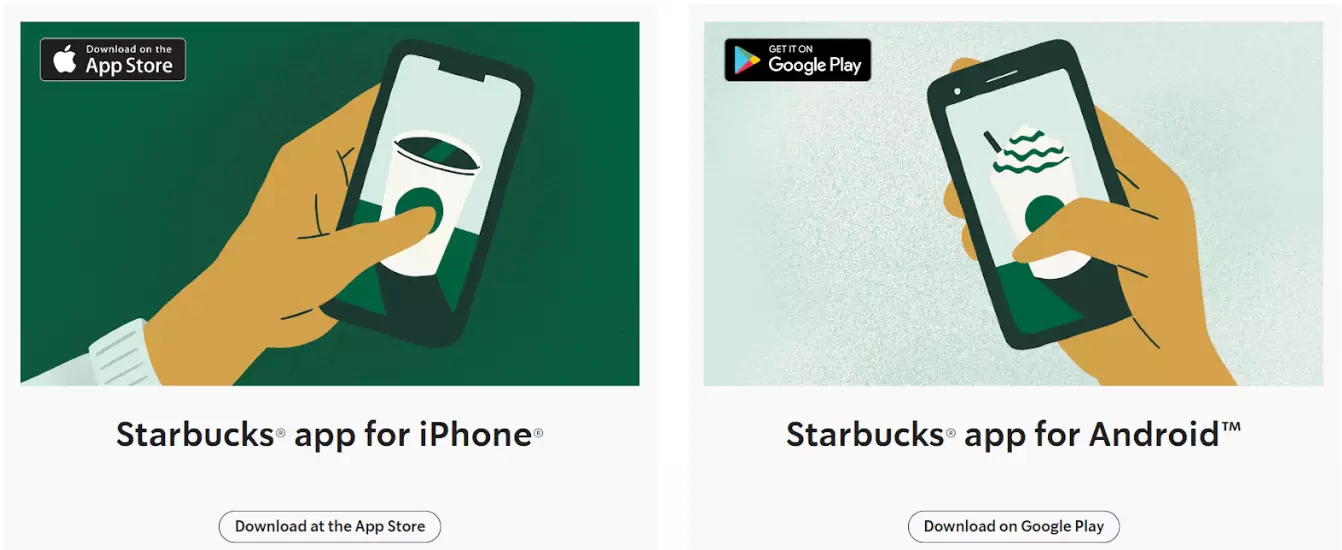 Starbucks mobiele app
