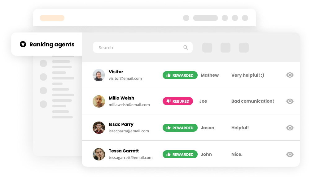 Voorbeeld voor agentrangschikking