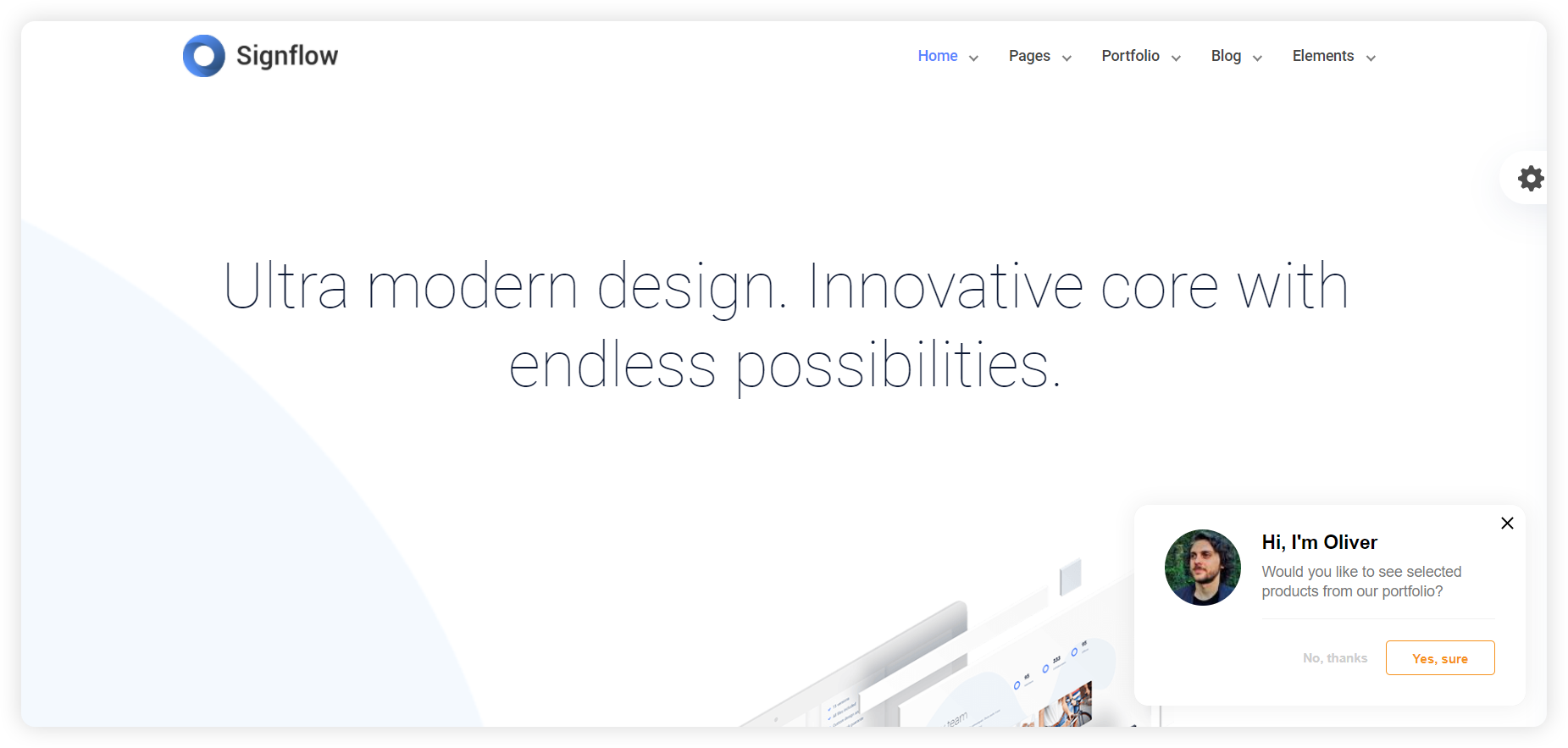 Voorbeeld van een proactieve chat-uitnodiging