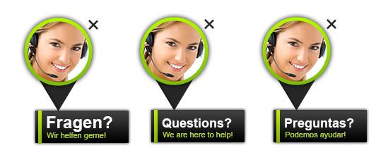 Voorbeeld van een meertalige chatwidget