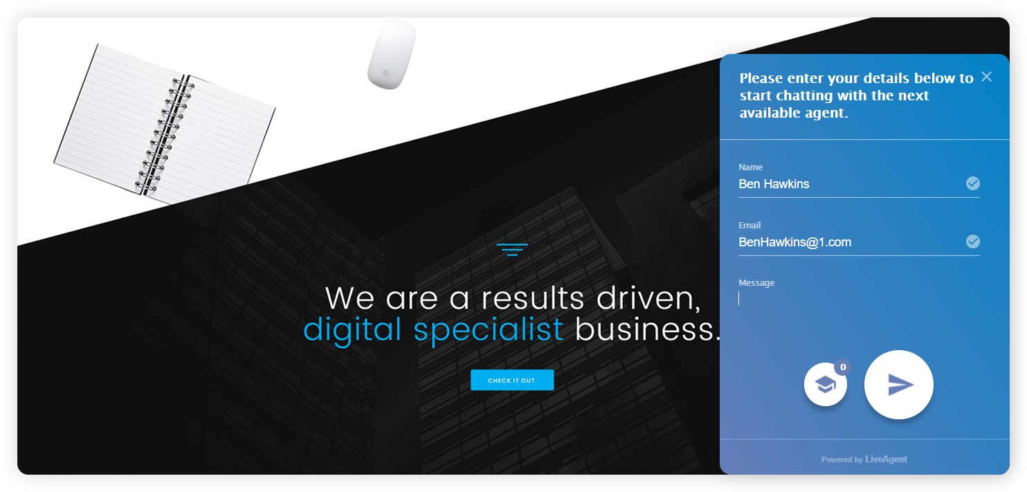 Voorbeeld van een enterprise contactformulier