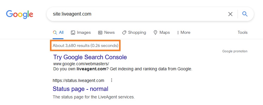 LiveAgent indexering