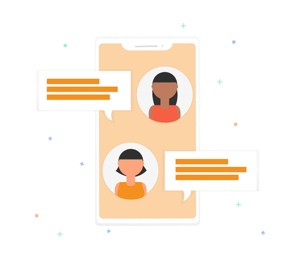 Illustratie van klantenservicesoftware