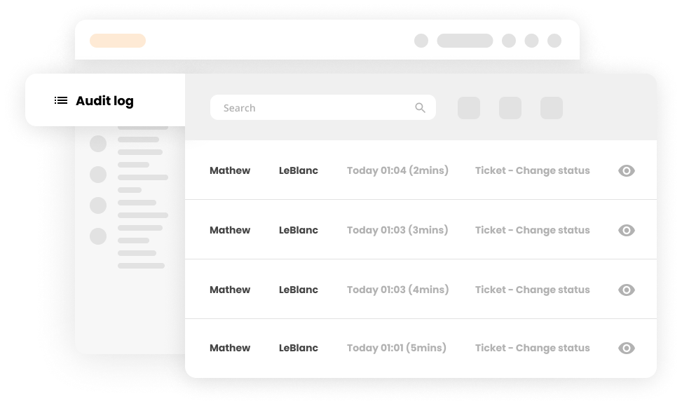 Auditlogfilter in Help desk ticketing software - LiveAgent