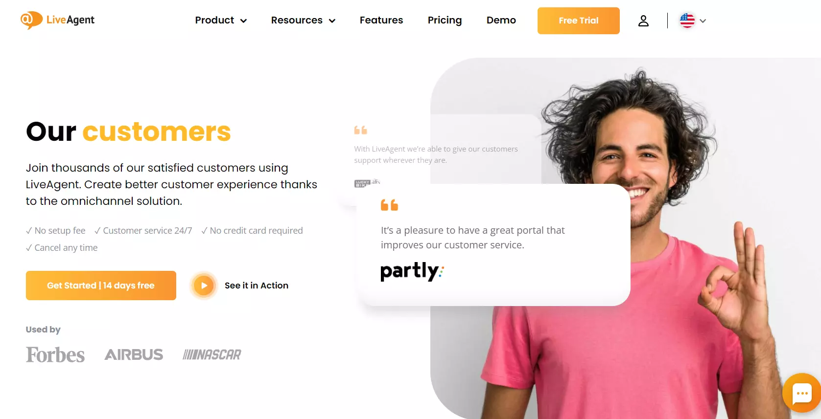 LiveAgent our customers page