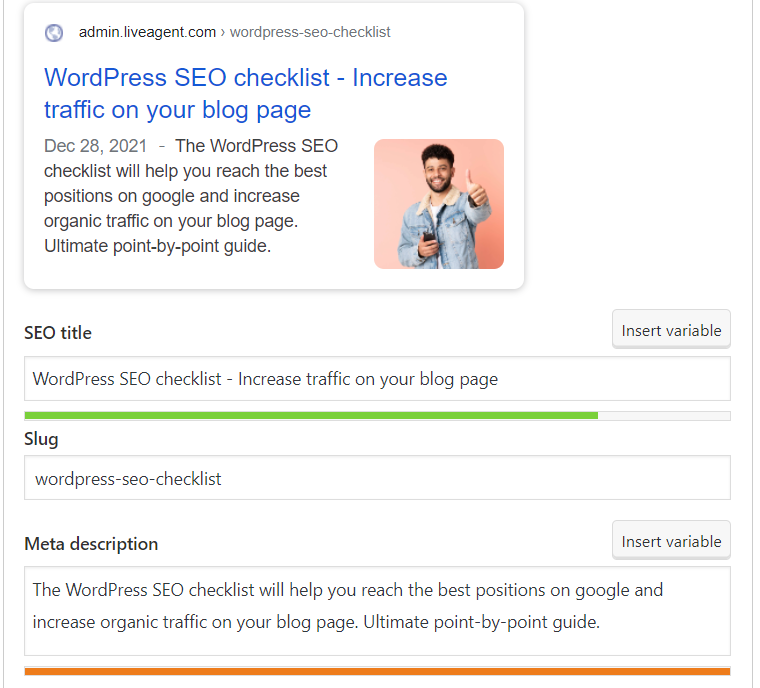Vul SEO-titel en metabeschrijving in voorbeeld