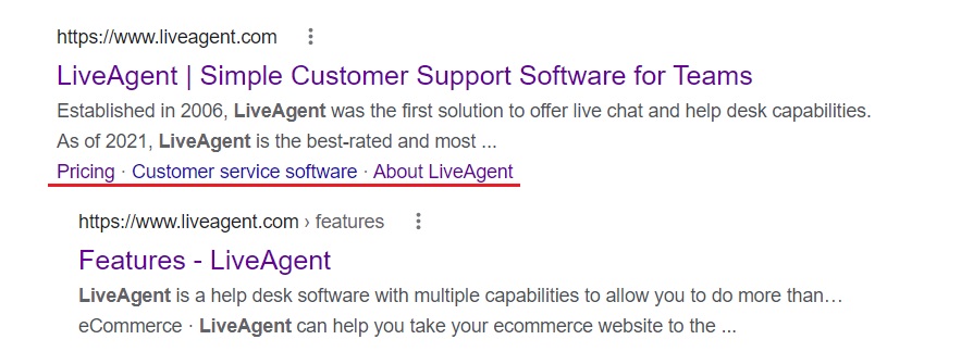 Voorbeeld van ankerlinks