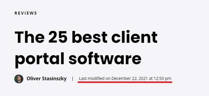 Implementeer Laatst bijgewerkt datum