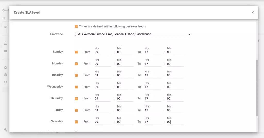 Openingstijden instellen met Live Agent