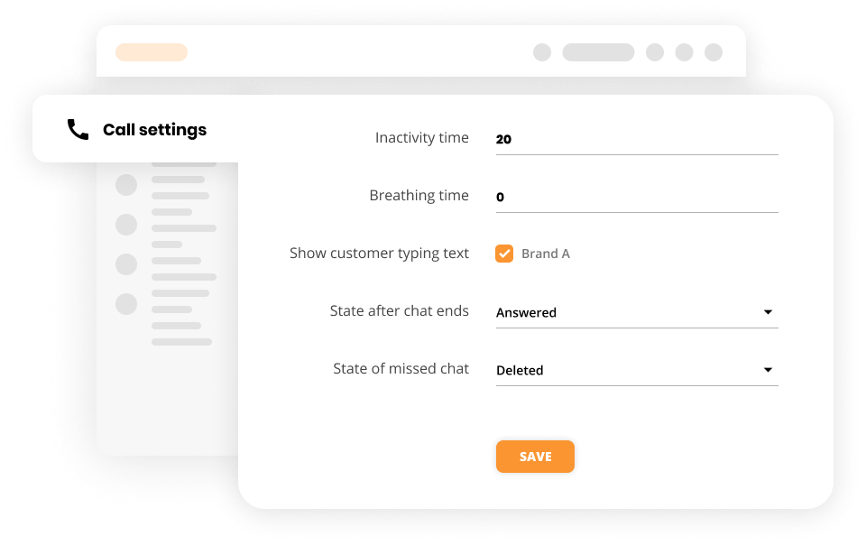 Oproepinstellingen in klantenservicesoftware - LiveAgent