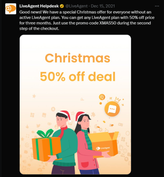 LiveAgent kerstdeal