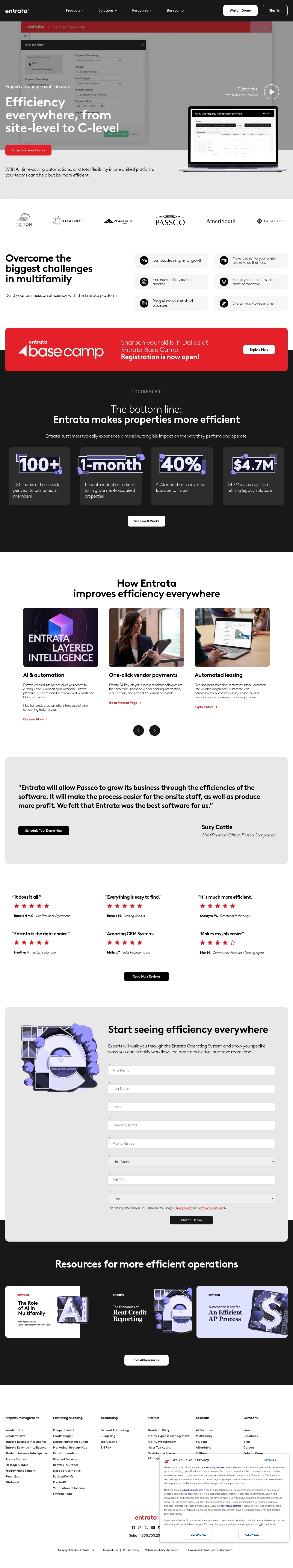 Entrata Help Desk Contacten