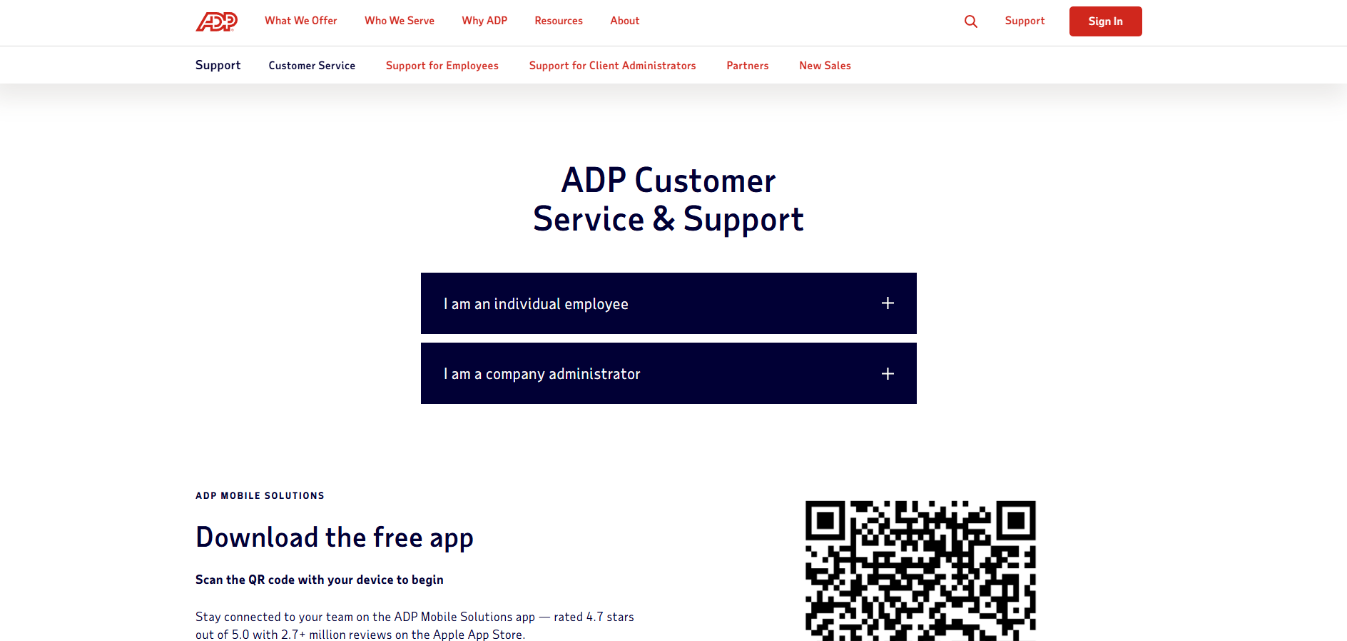 ADP Help Desk Contacten