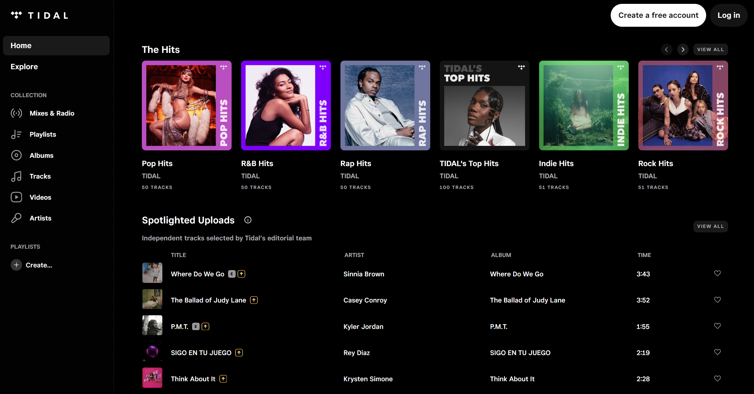 TIDAL Help Desk Contacten