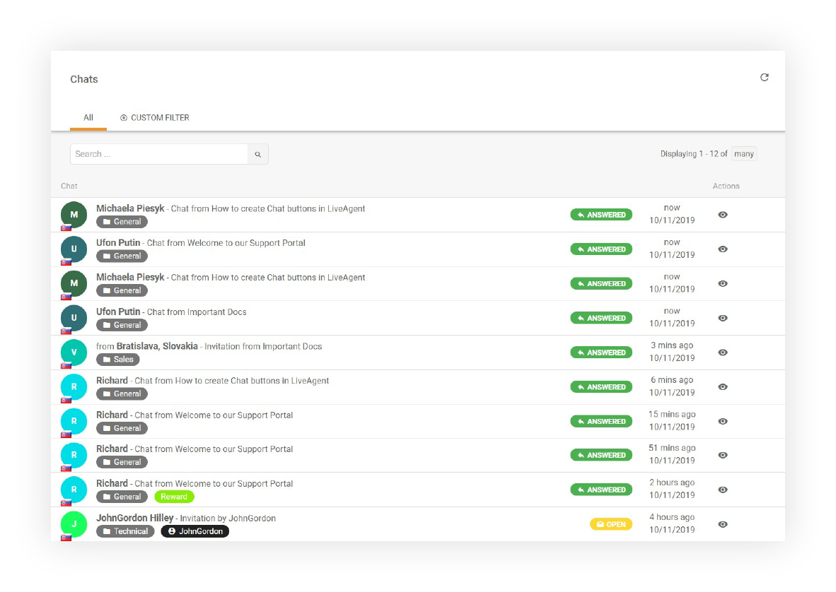 Chat History-functies