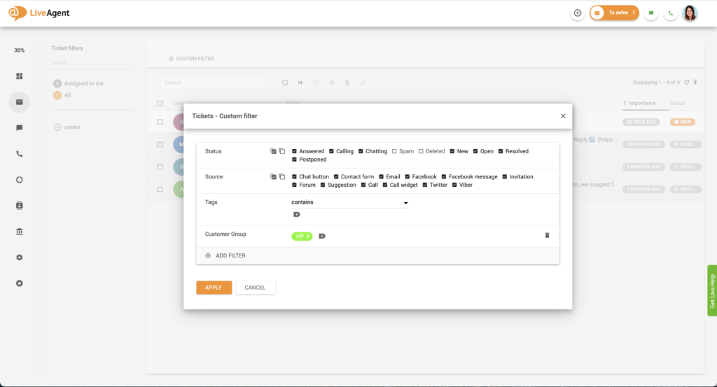 Filteren van contactgroepen