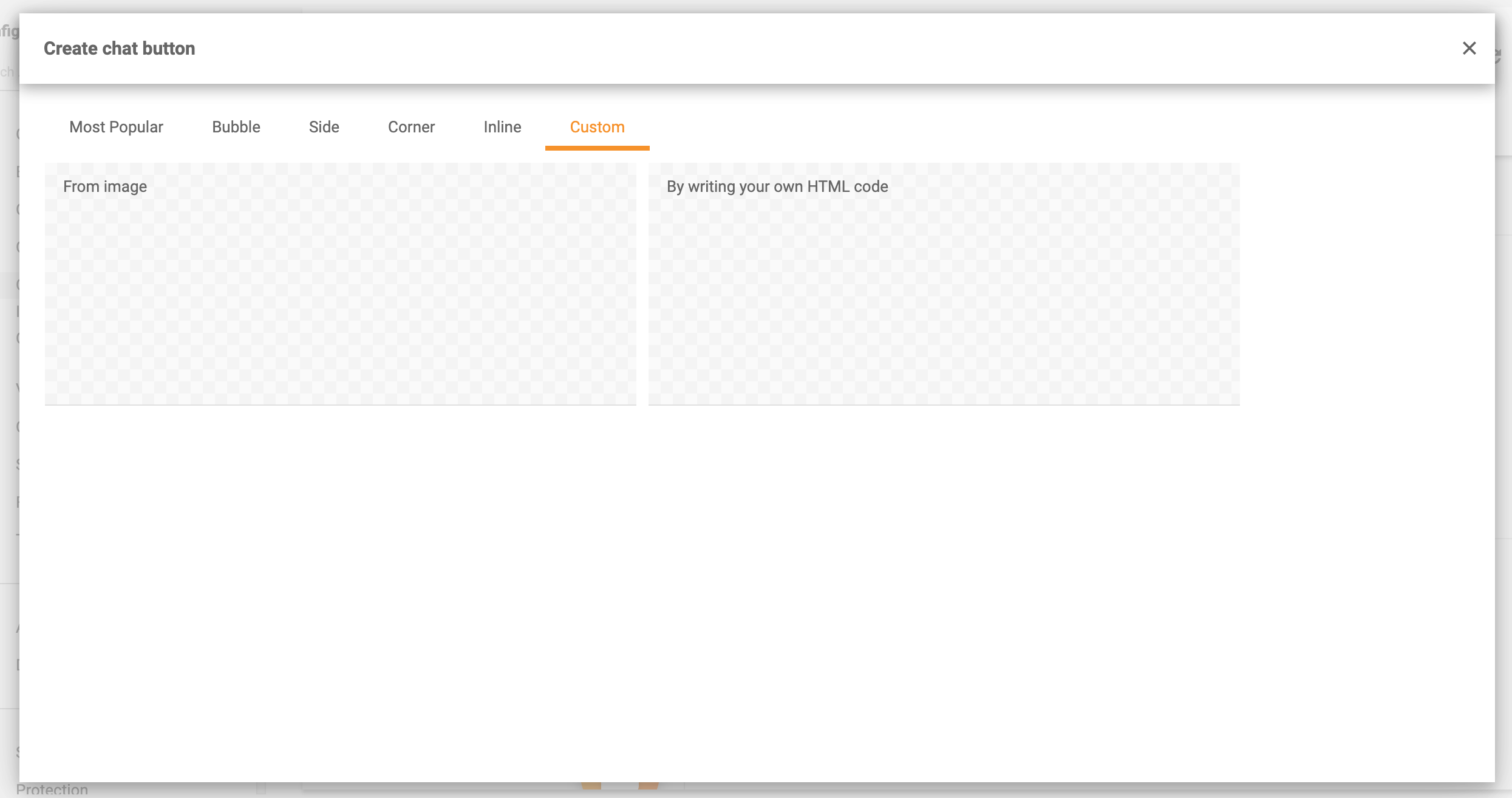Aangepaste chat-knoppen
